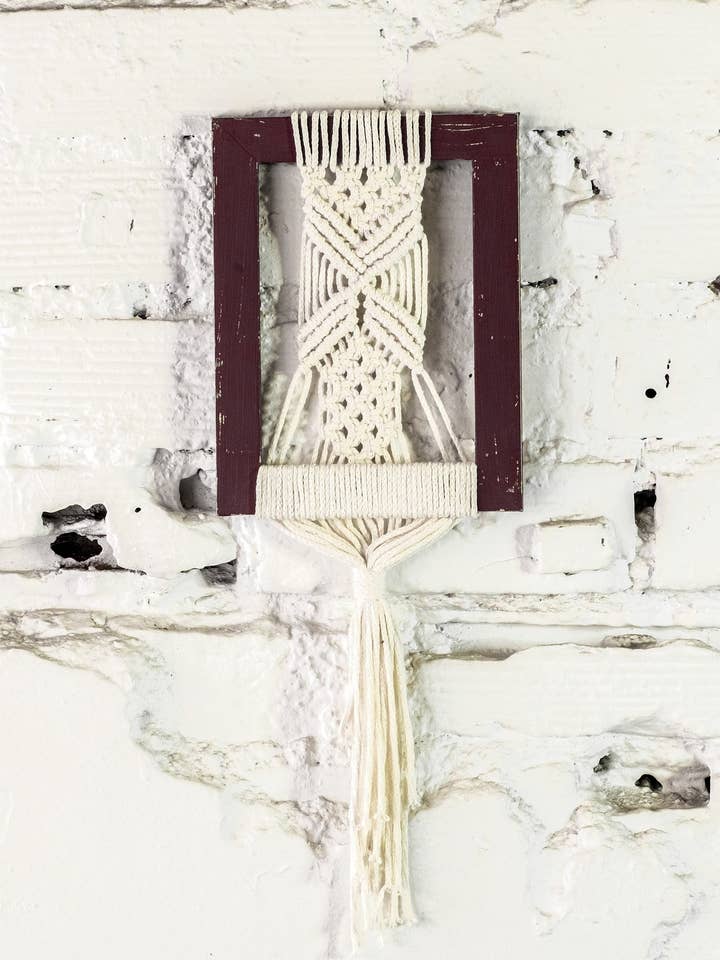 Macrame billedramme, Boho Style, Vægindretning, Indretning af hjemmet for engroshandel hos Gypsy Moon Arts