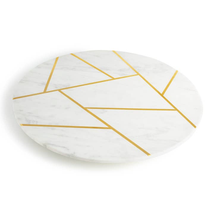 GAURI KOHLI - Wholesale Lazy Susan - Infinia Marble Lazy Susan - 16" x 16" X 2"
