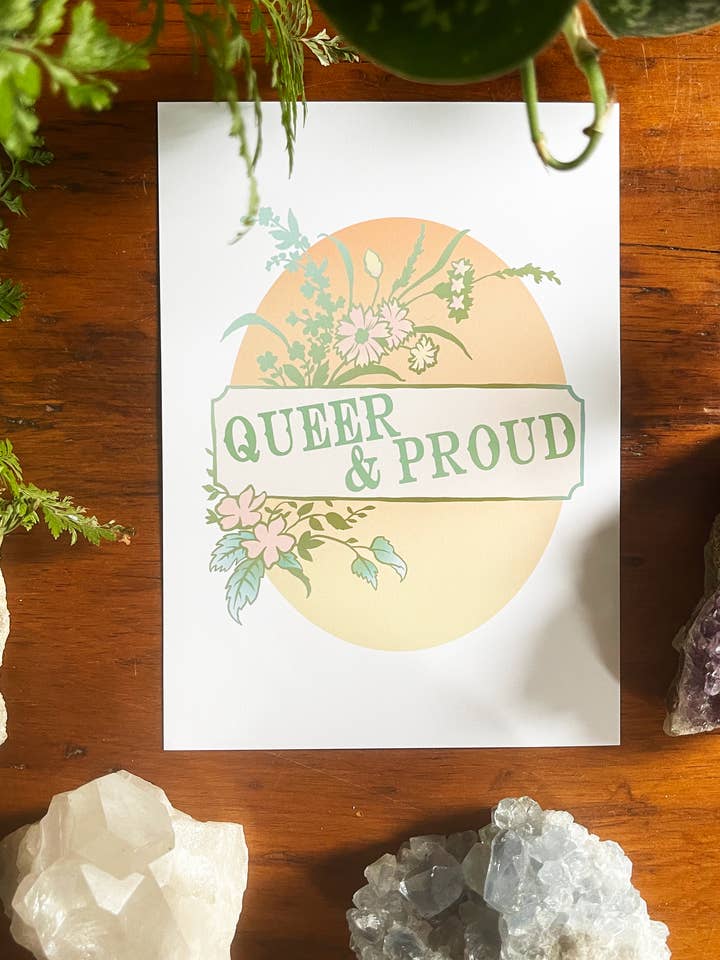 Lámina artística Queer And Proud: LGBTQ Pride para venta al por mayor de Fabulously Feminist