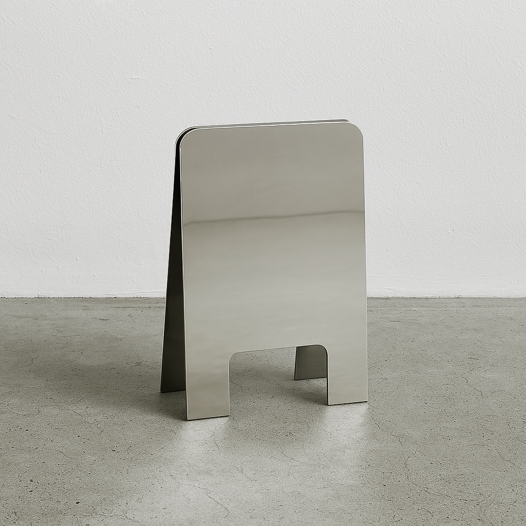 Signs and Mirrors - Wholesale Bord/bordje - #004 - Ronde Sandwichbord A-Frame van Roestvrij Staal0