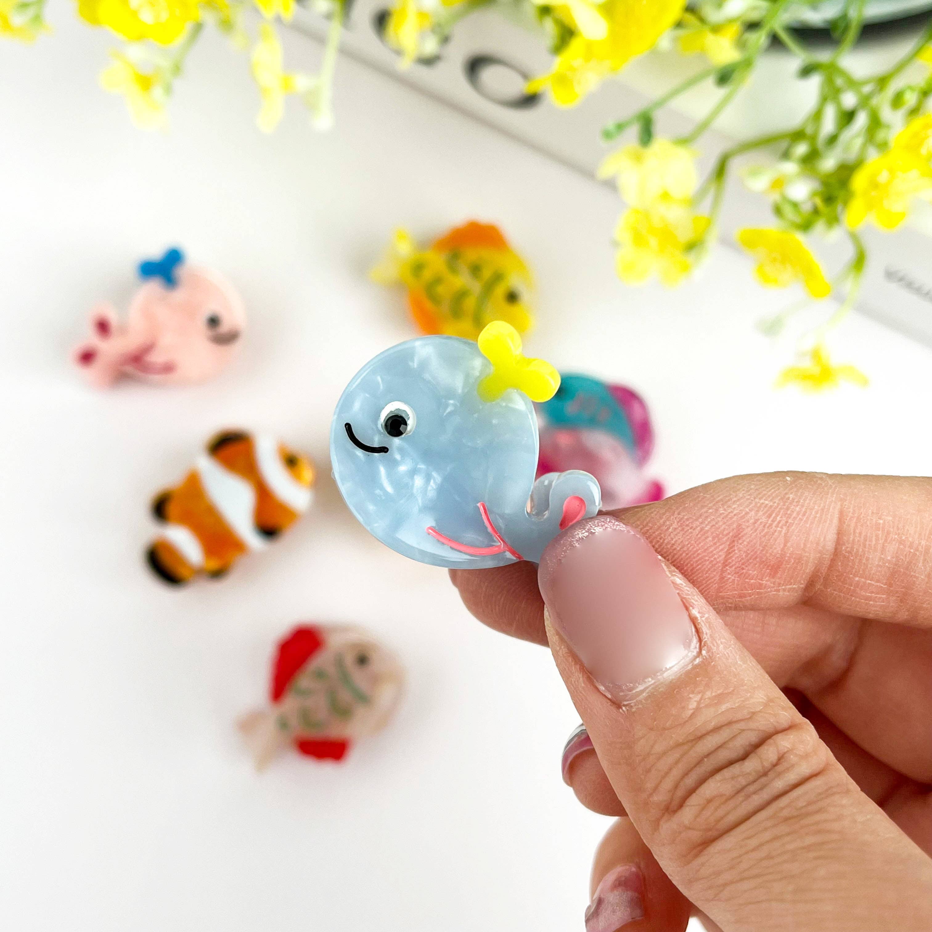 TheDivaSoap - Wholesale Hair Clip - Women's - Ocean Fish Mini Claw Clip, Whale Hair Clip8