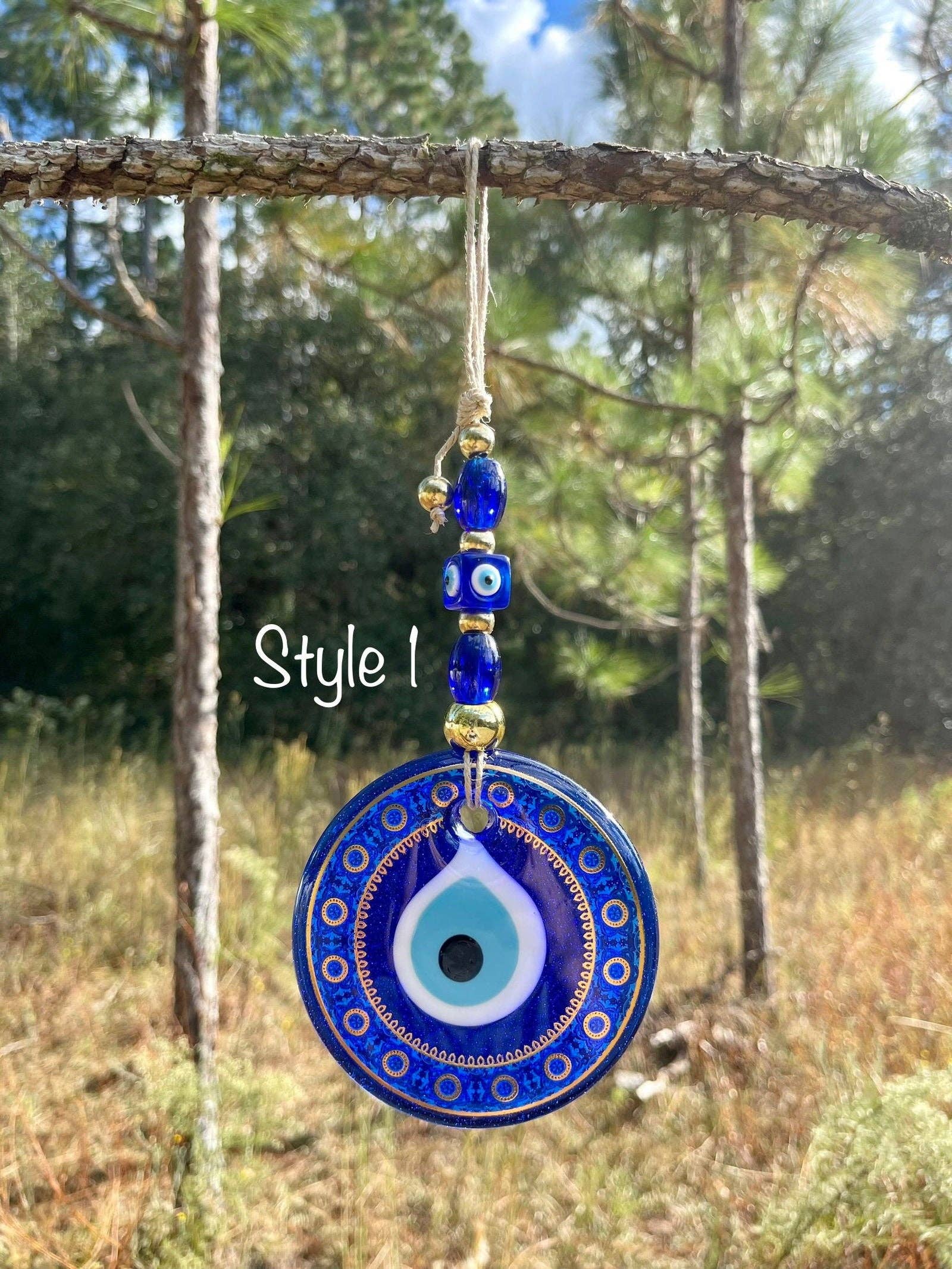 Guzel Handcrafts - Wholesale Wall Accent - Wall Hanging Evil Eye Nazar Boncuk Mal De Ojo, Modern Boho Style Home Decor -- Multiple Styles2