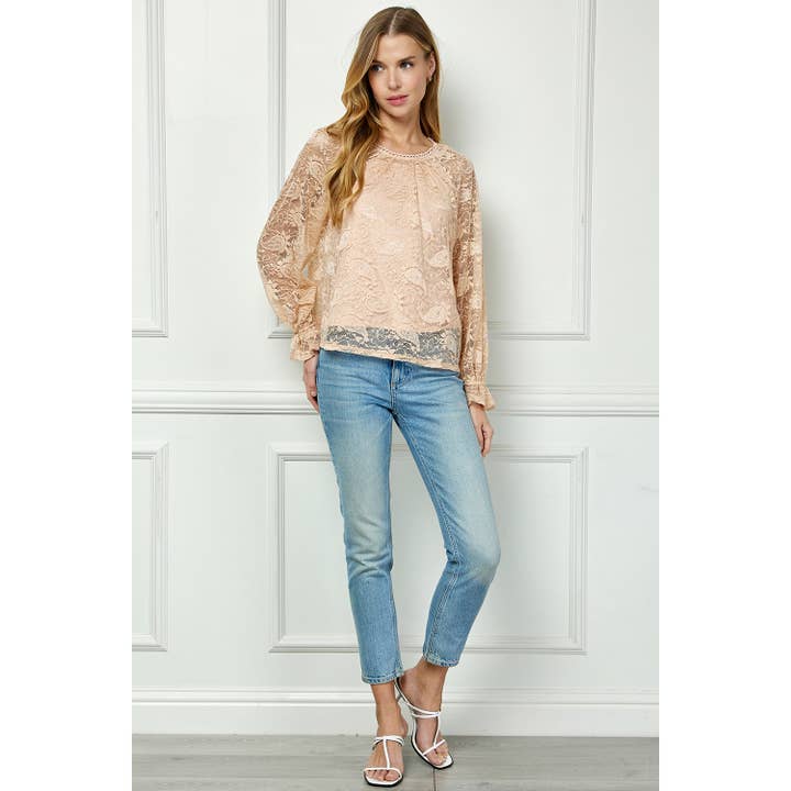 Winslow Collection - Wholesale Blouse - Women's - VINTAGE GRACE LACE TOP WITH CAMI LINING8