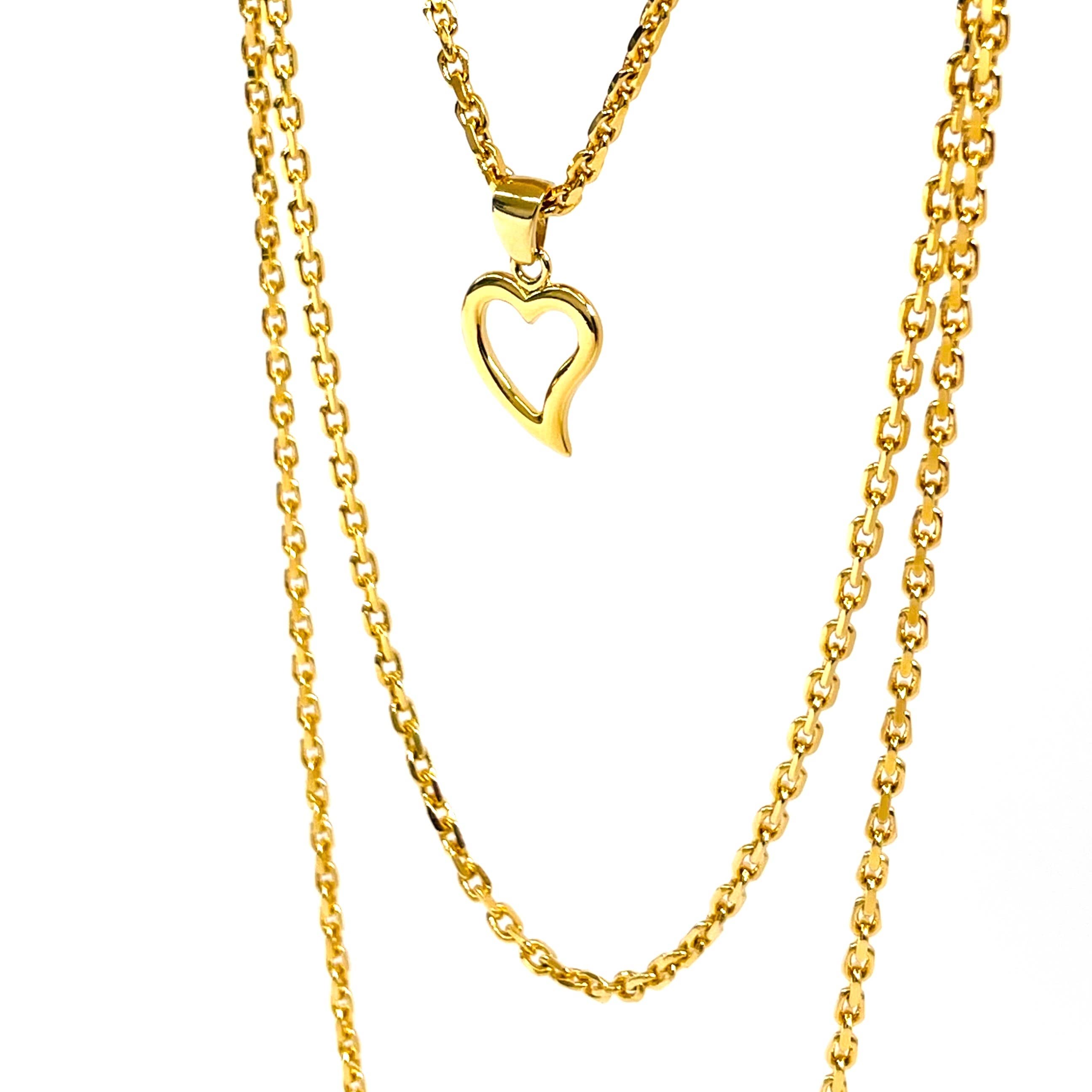 GI.OTTO - Wholesale Pendant/Charm Necklace - Shiny Trio Necklace 76 cm Gold5