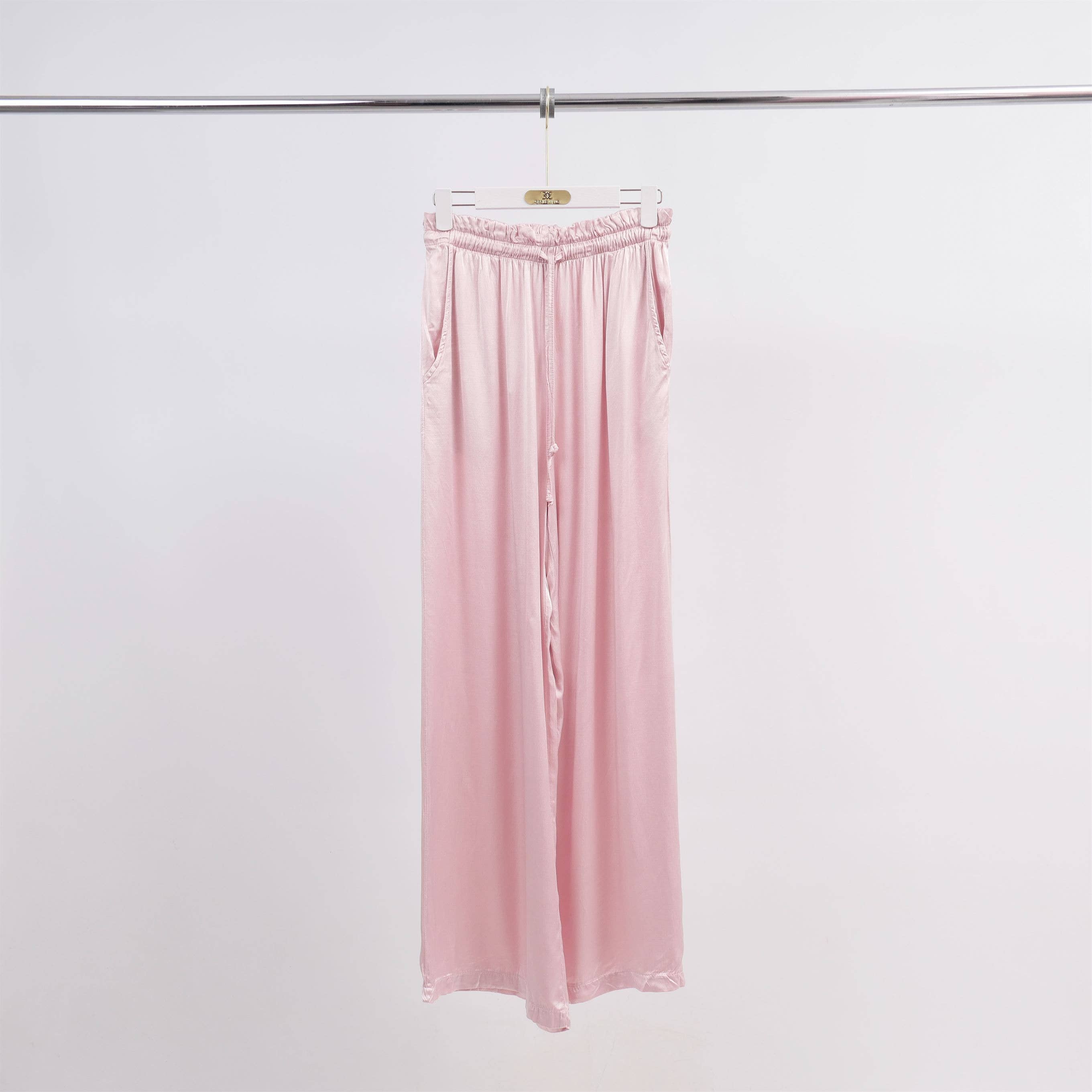 Cecile Wang - Vente Pantalon – femme - Pantalon large fluide satiné YS57203