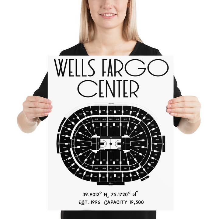 Stadium Prints by BTB - Wholesale Poster - Philadelphia 76ers Wells Fargo Center Stadium4