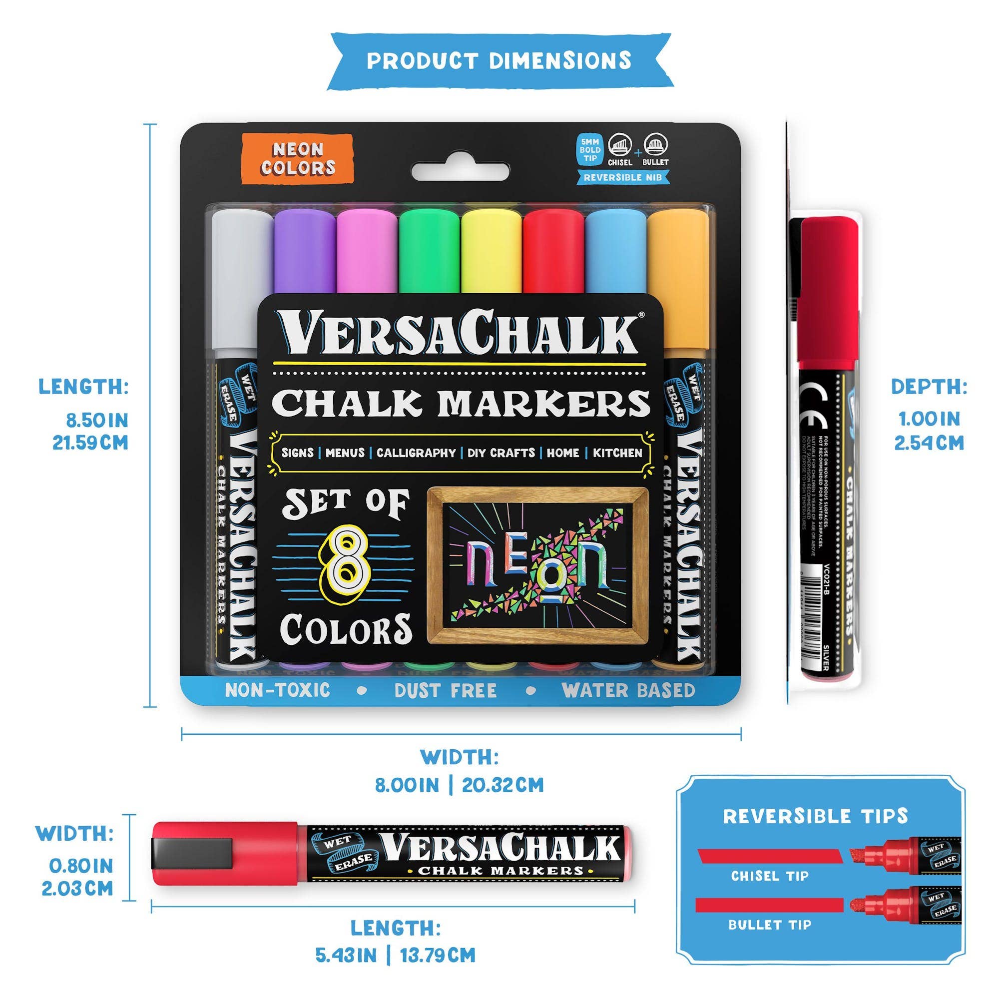 VersaChalk - Wholesale Marker - Neon Liquid Chalk Markers1