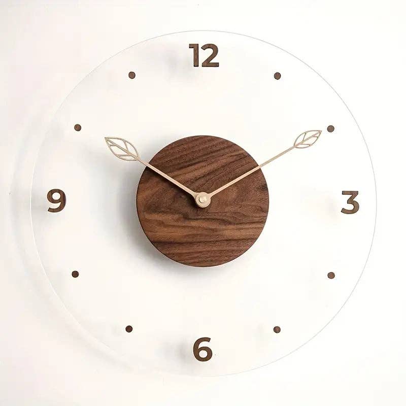 Huis Van Merken - Wholesale Wall Clock - Acrylic Wooden Wall Clock - Silent, Modern Home Decor1