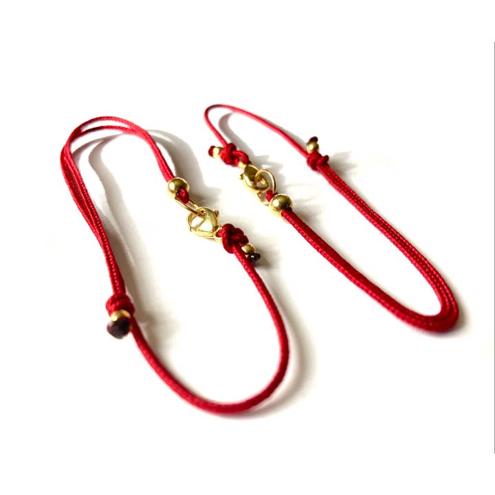 Valentinstag-Armbänder - Karabinerhaken rotes Band für den Großhandel von MundoconAlma*