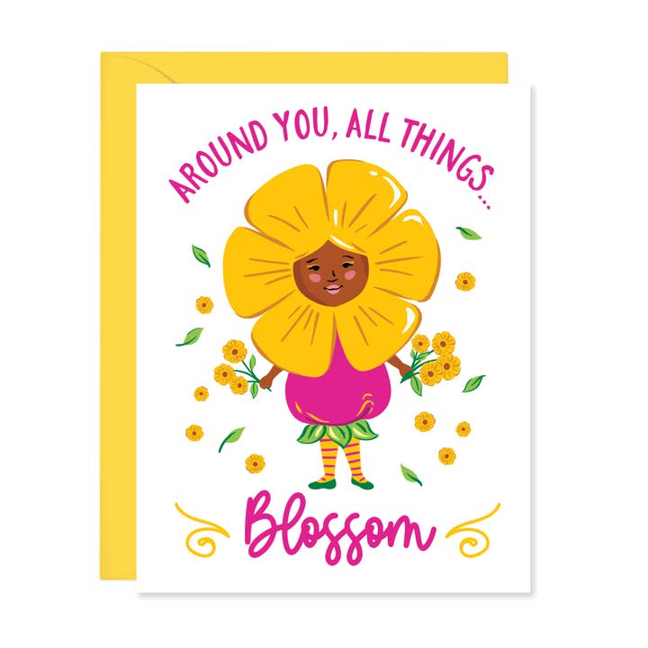 Saker Blossom runt dig kort för wholesale av Lucy Loves Paper