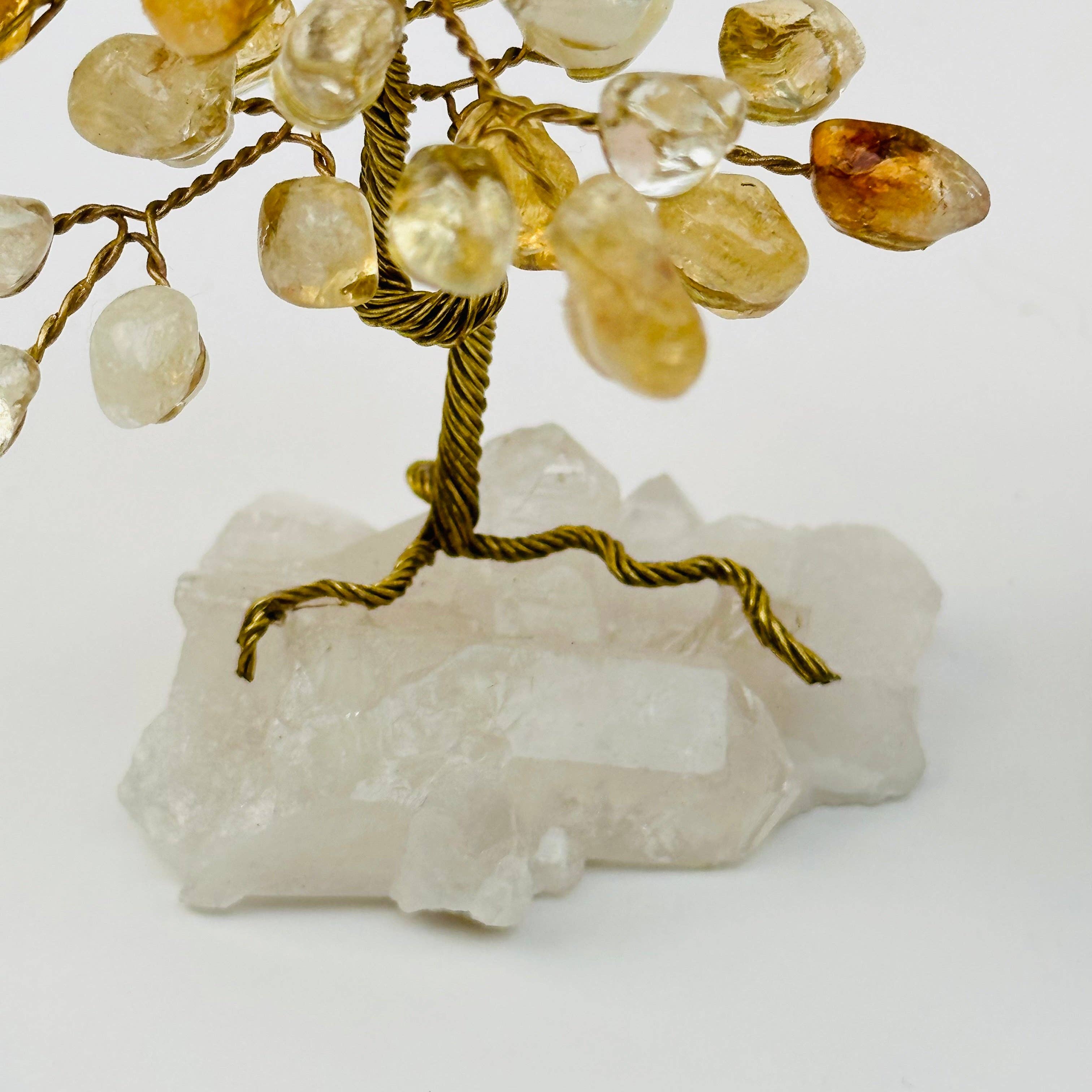 Rock Paradise - Wholesale Spiritual Stone/Crystal - Gemstone Tree on Crystal Quartz Cluster Base8