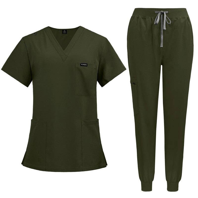 FurDecoration - Wholesale Healthcare Uniform - Women's - Short Sleeve Straight Leg Scrub Suit6