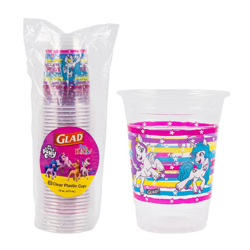 Deluxe Import Trading - Wholesale Disposable Cup - My Little Pony 36pc Glad Plastic Cups- 16oz0