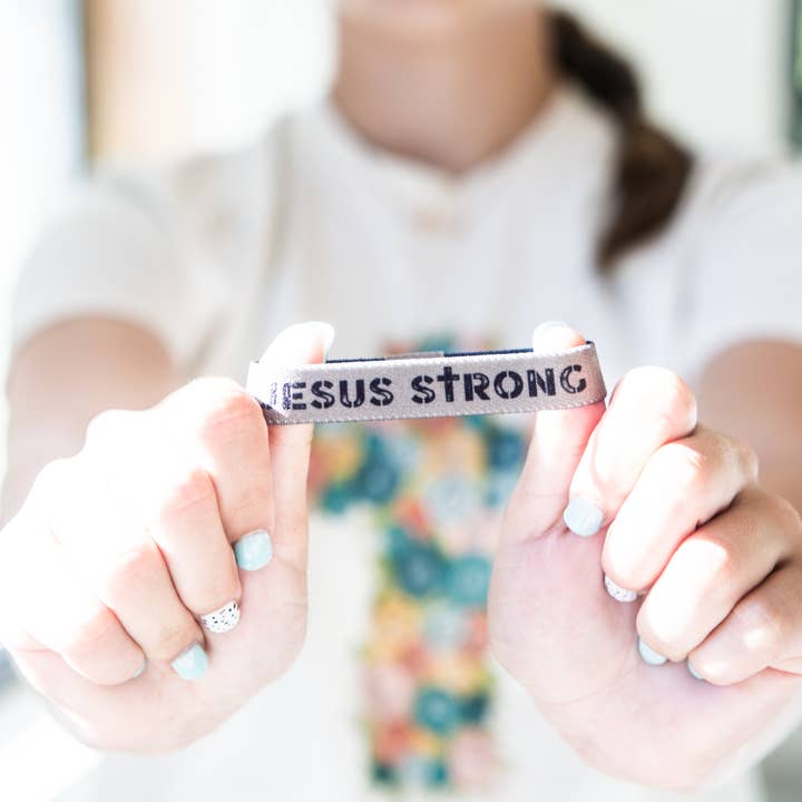 Jesus Strong Stretchy Bracelet for wholesale by Kingfolk Co