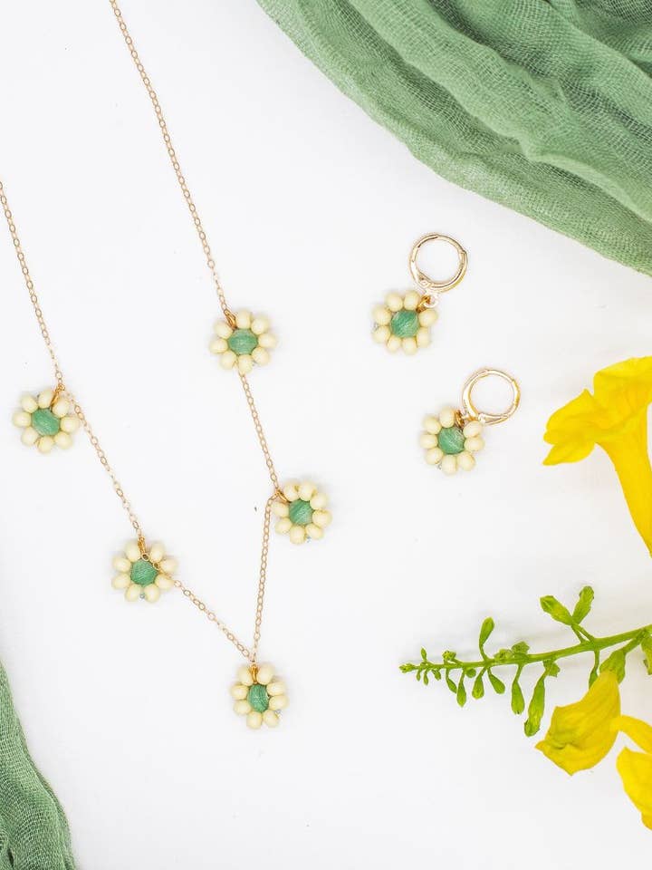Daisy Necklace | Gold-Filled for wholesale by The Bead Project by TWOPU