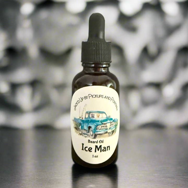 Huile à Barbe Ice Man pour la vente par Pickups And Ponytails