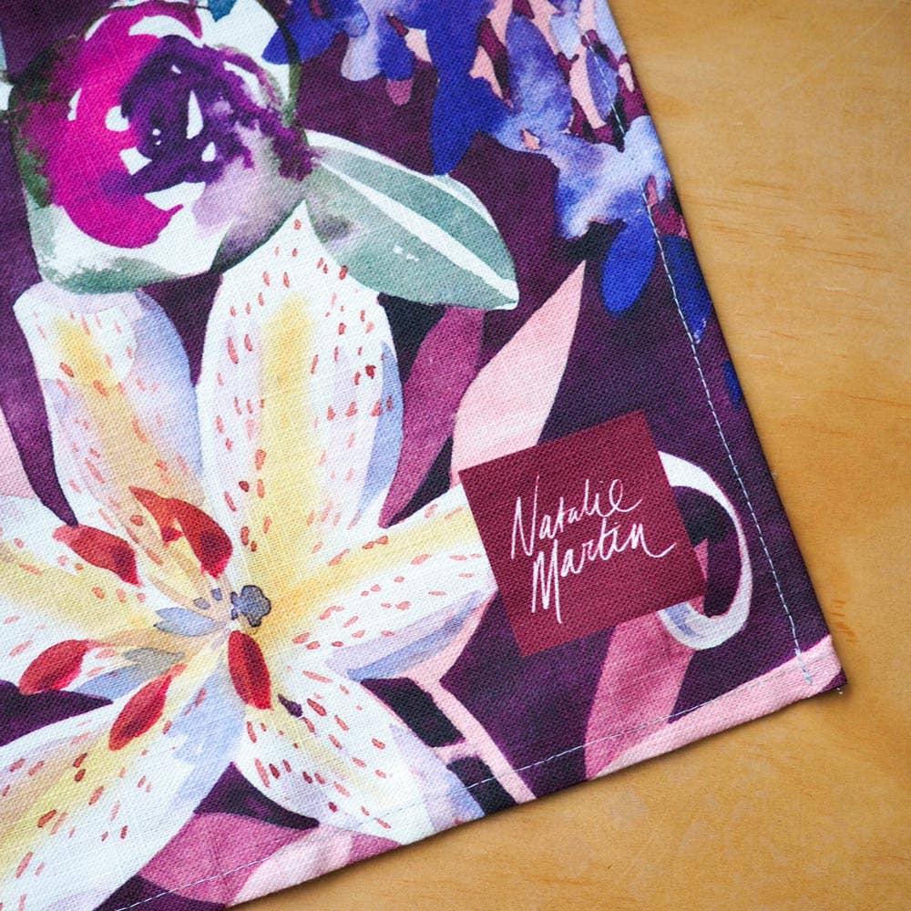 Natalie Martin | Australian Watercolour Artist - Wholesale Tea Towel - 'The Japanese Garden' Tea Towel2