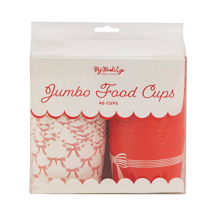 My Mind’s Eye - Vendita all'ingrosso Tazze monouso - PLJC1887 - Pirottini da forno JUMBO rossi color crema da 8 oz (40 ct)