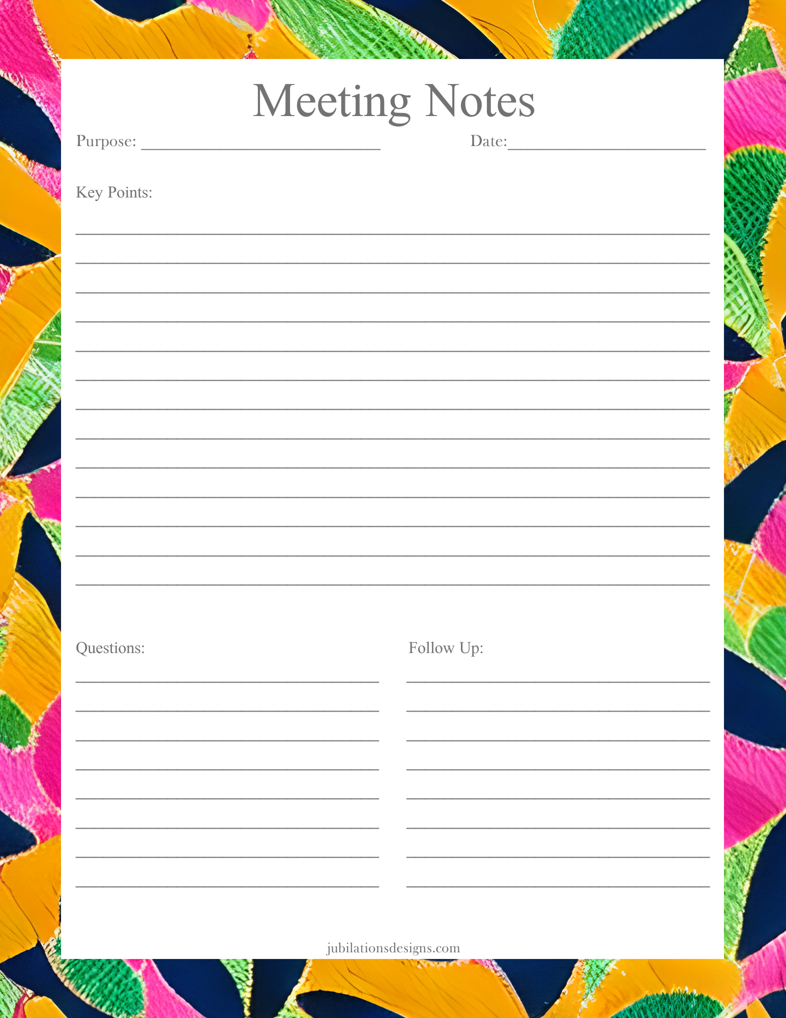Jubilations Designs - Vendita all'ingrosso Bloc notes - Grande blocco note per riunioni0
