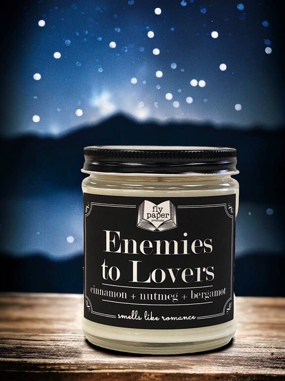 Fly Paper Products - Wholesale Jar/Filled Candle - Enemies to Lovers 9oz Glass Candle Bergamot +nutmeg 1