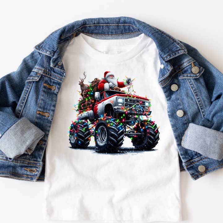 Camiseta de Luces Navideñas de Monster Truck y Santa Boys y otras tendencias de Resultados para camisetas navideñas al por mayor. Devoluciones gratuitas y condiciones de pago a 60 días en Faire en Faire.