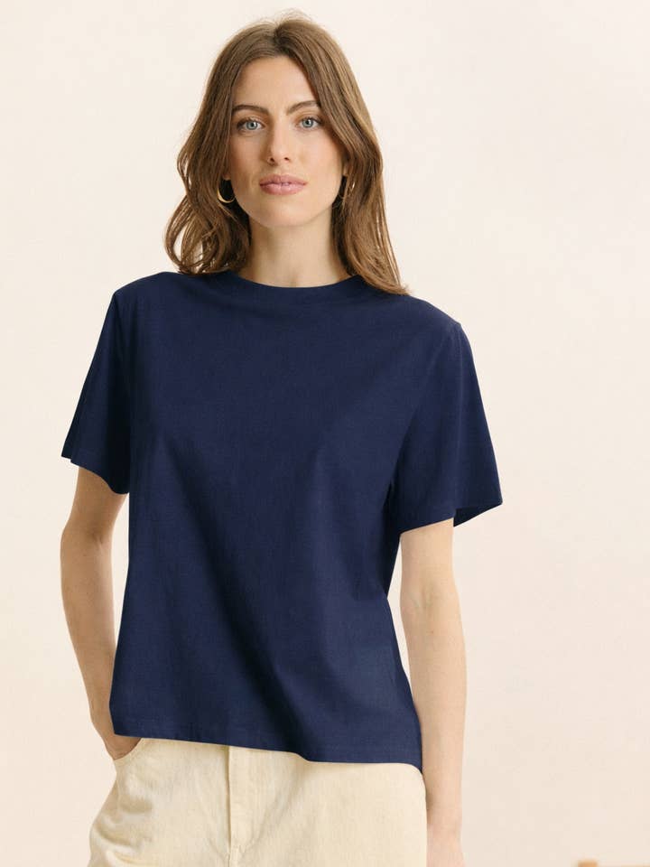 T-shirt de manga curta liso - VISTA por atacado de Garance Paris