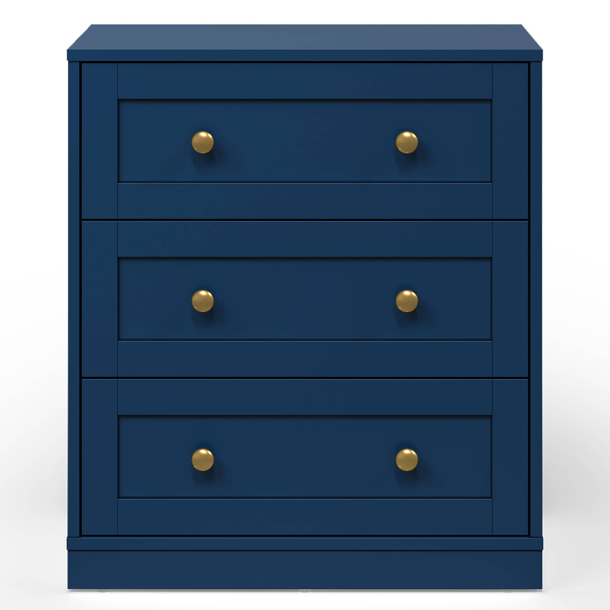 Heynemo - Vente Armoire - Table de chevet à 3 tiroirs, grande table de chevet avec rond doré18