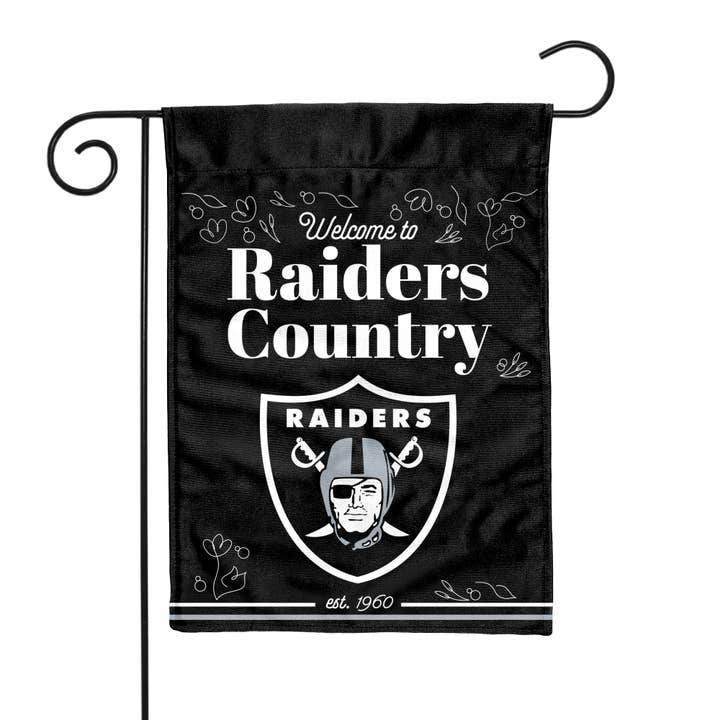 NFL Football Las Vegas Raiders Double Sided Garden Flag for wholesale by Rico Industries