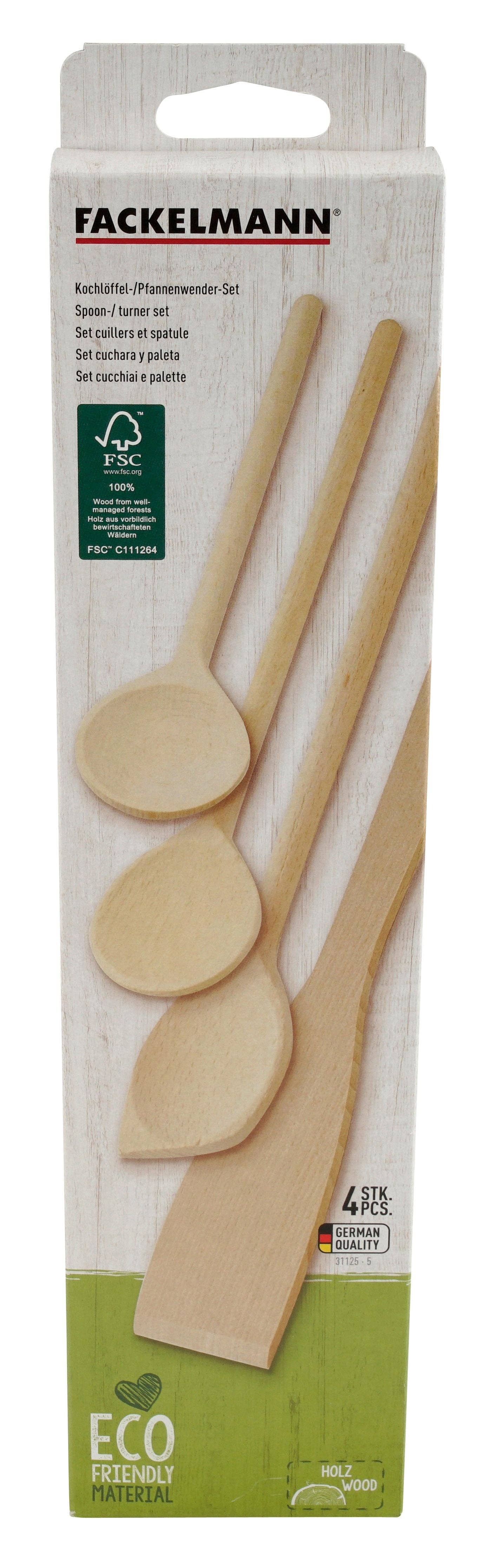 Fackelmann - Wholesale Kitchen Utensil Set - Set of 4 FSC Eco Friendly wooden kitchen utensils5