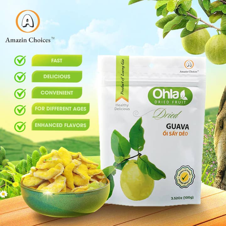 Amazin Choices – wholesale Dried/dehydrated fruit – Dried guava 100g