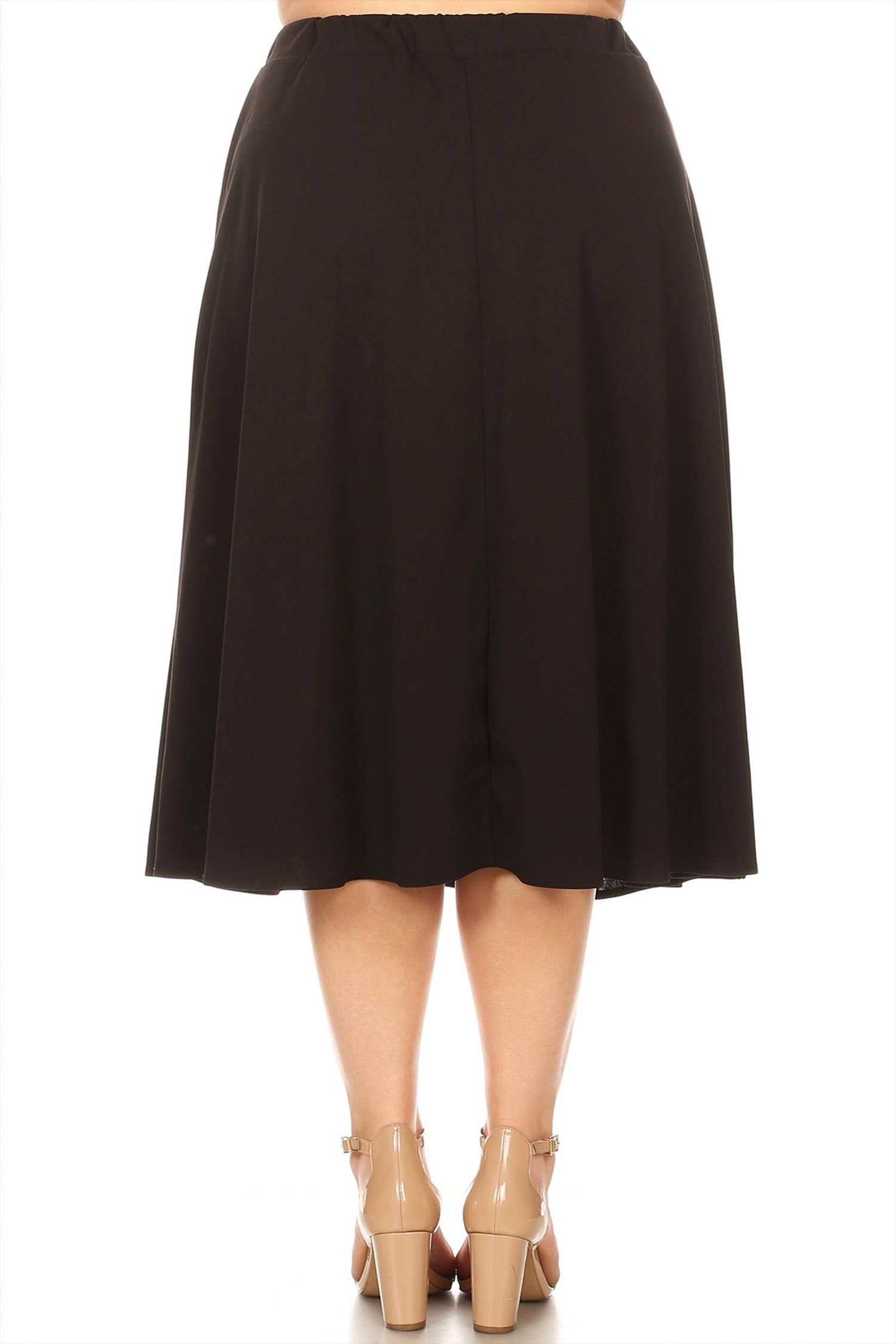 MOA COLLECTION - Vente Jupe – femme - Jupe mi-longue taille trapèze taille haute pour femmes50