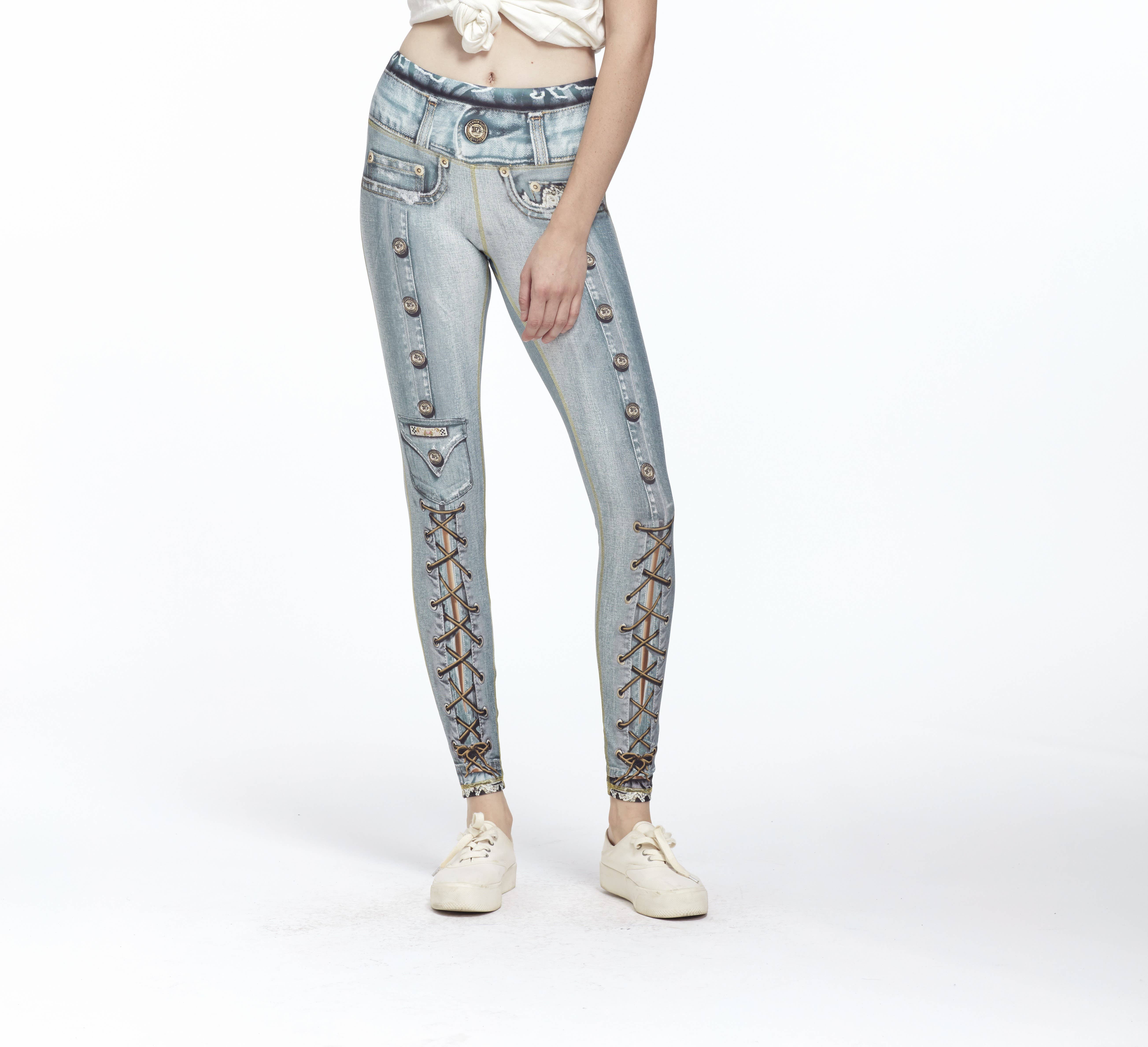 IPNG Design - Wholesale Fashion Leggings - Women's - Denim Print Leggings Sezar - Basic19