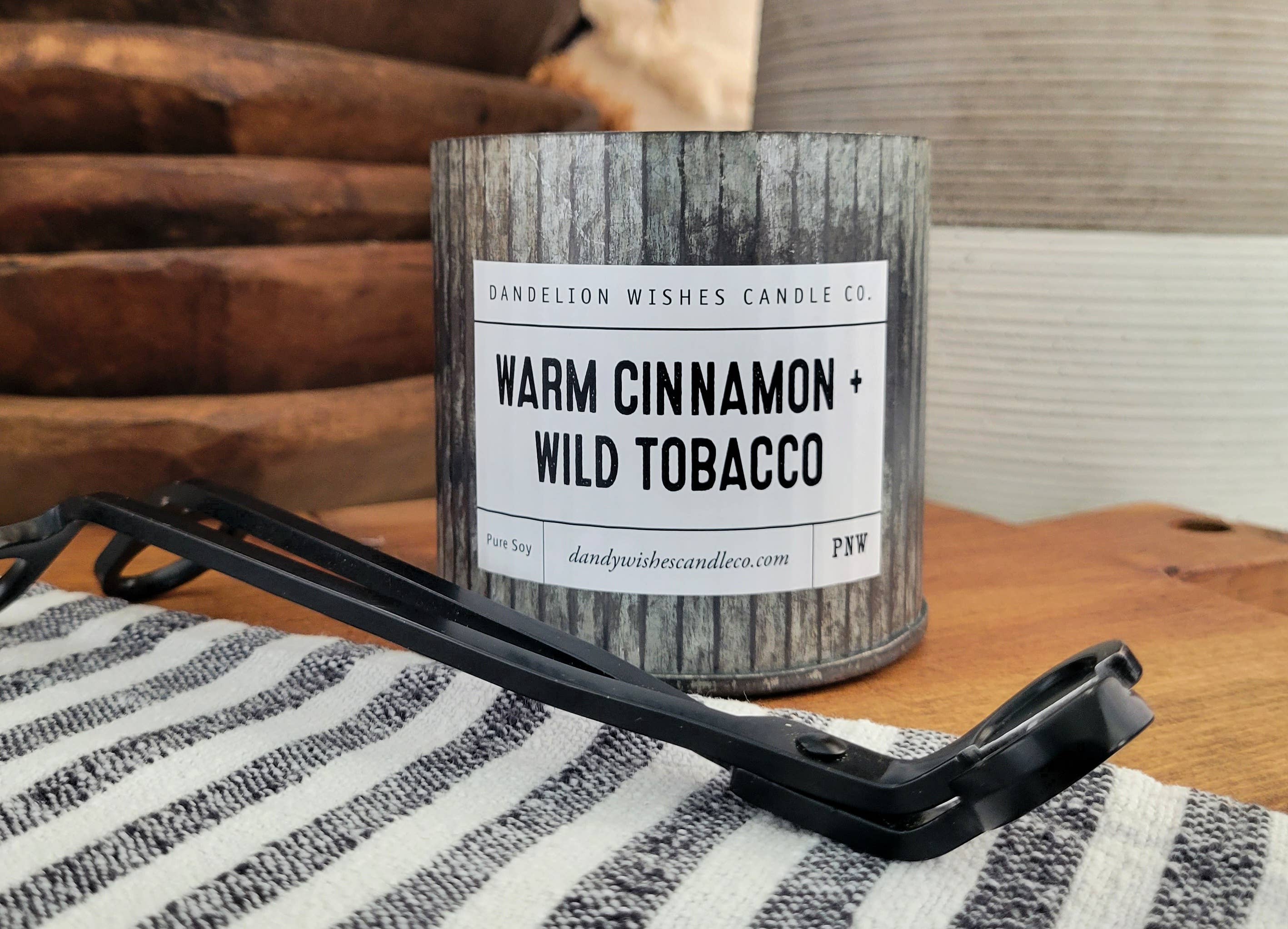 Dandelion Wishes Candle Co. – Engroshandel Glaslys – 12 ounce Rustik Galvaniseret Tin Candle14