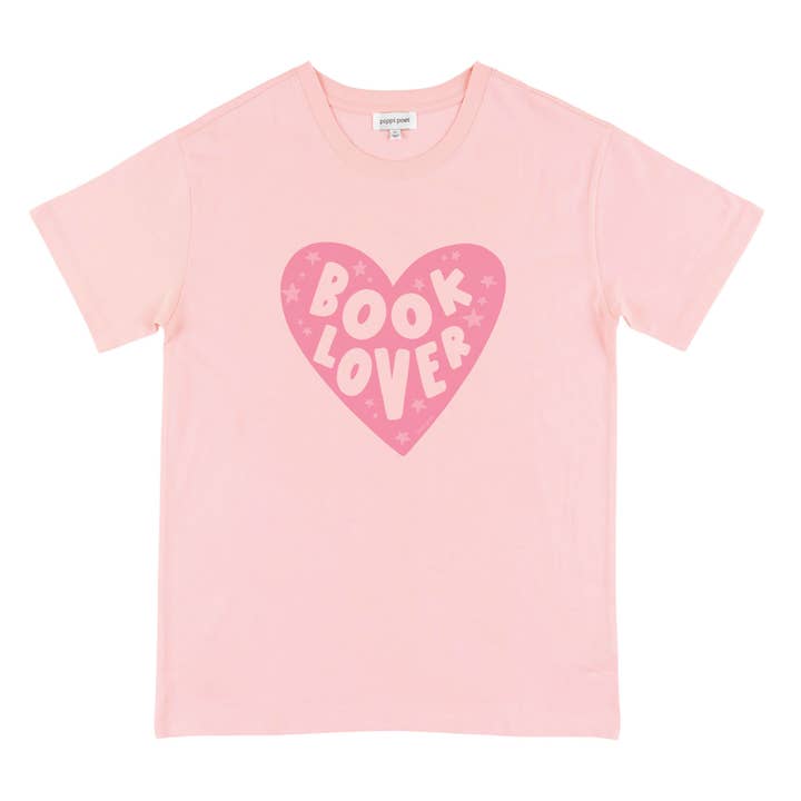 Pippi Post - Wholesale Screen Printed T-Shirt - Women's - Book Lover Tee - Blossom