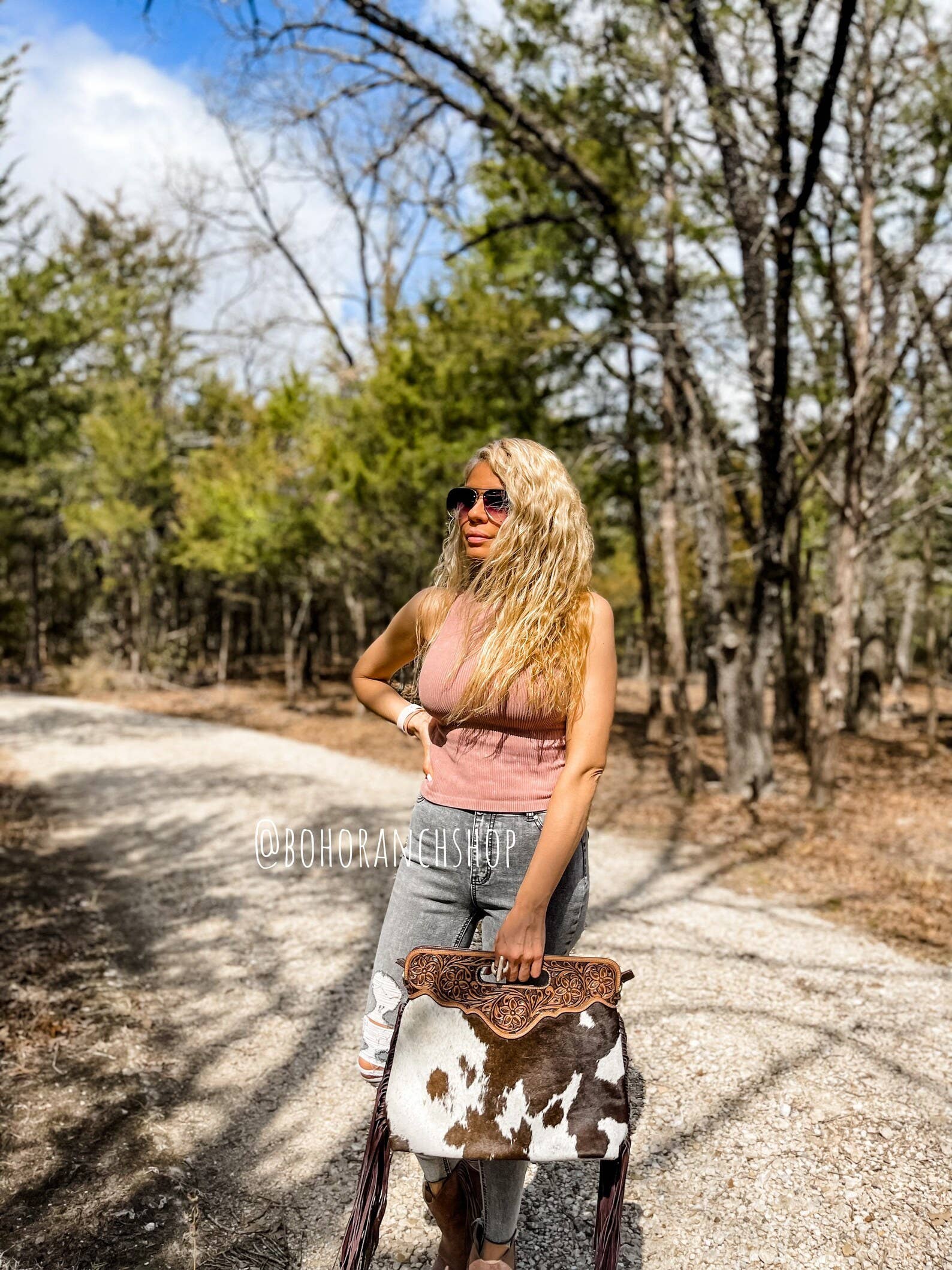 Boho Ranch Shop - Wholesale Crossbody Bag - Women's - The Maggie - Hand Tooled Leather Cowhide Crossbody Purse Bag21