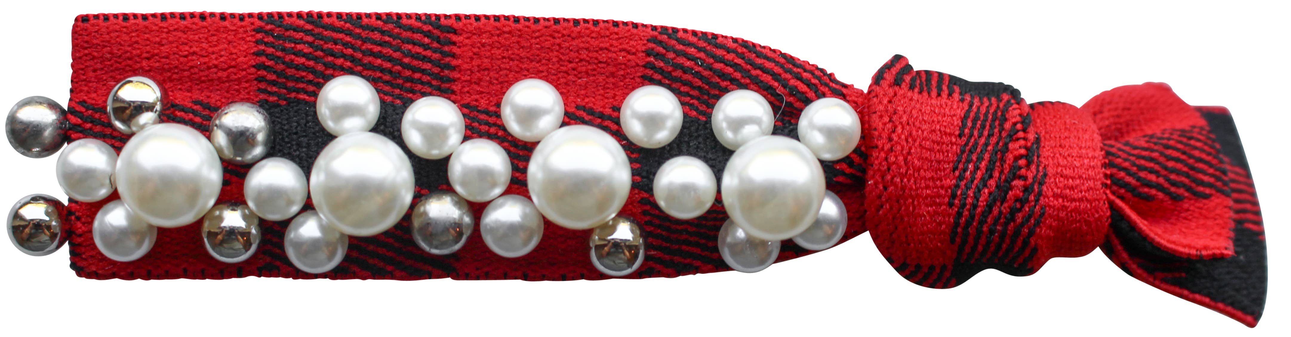Gemelli – Engroshandel Hårbånd - Dame – Perle Stud Hair Tie14