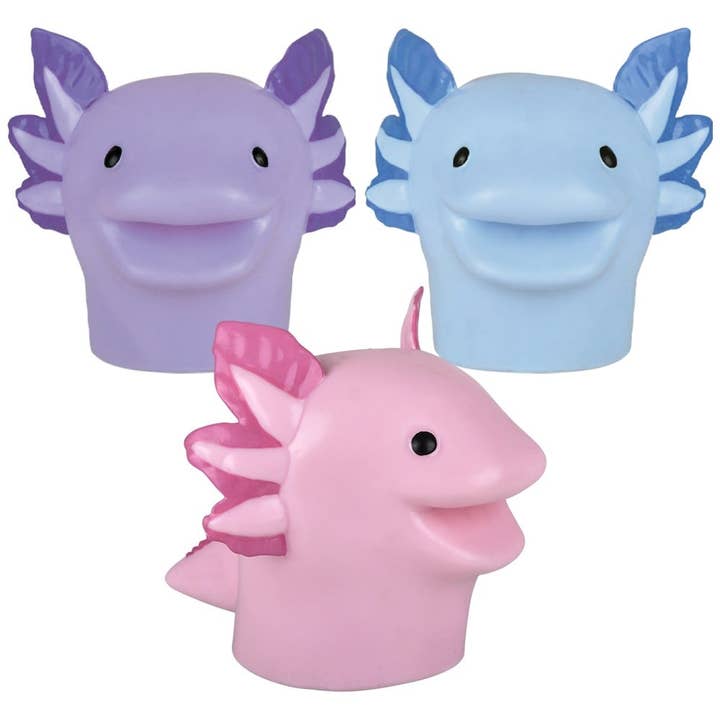 La Luna Bella - Toys - Wholesale Finger Puppet - Kids & Baby - Stretchy Axolotl Hand Puppet 6" LLB Kids Toys