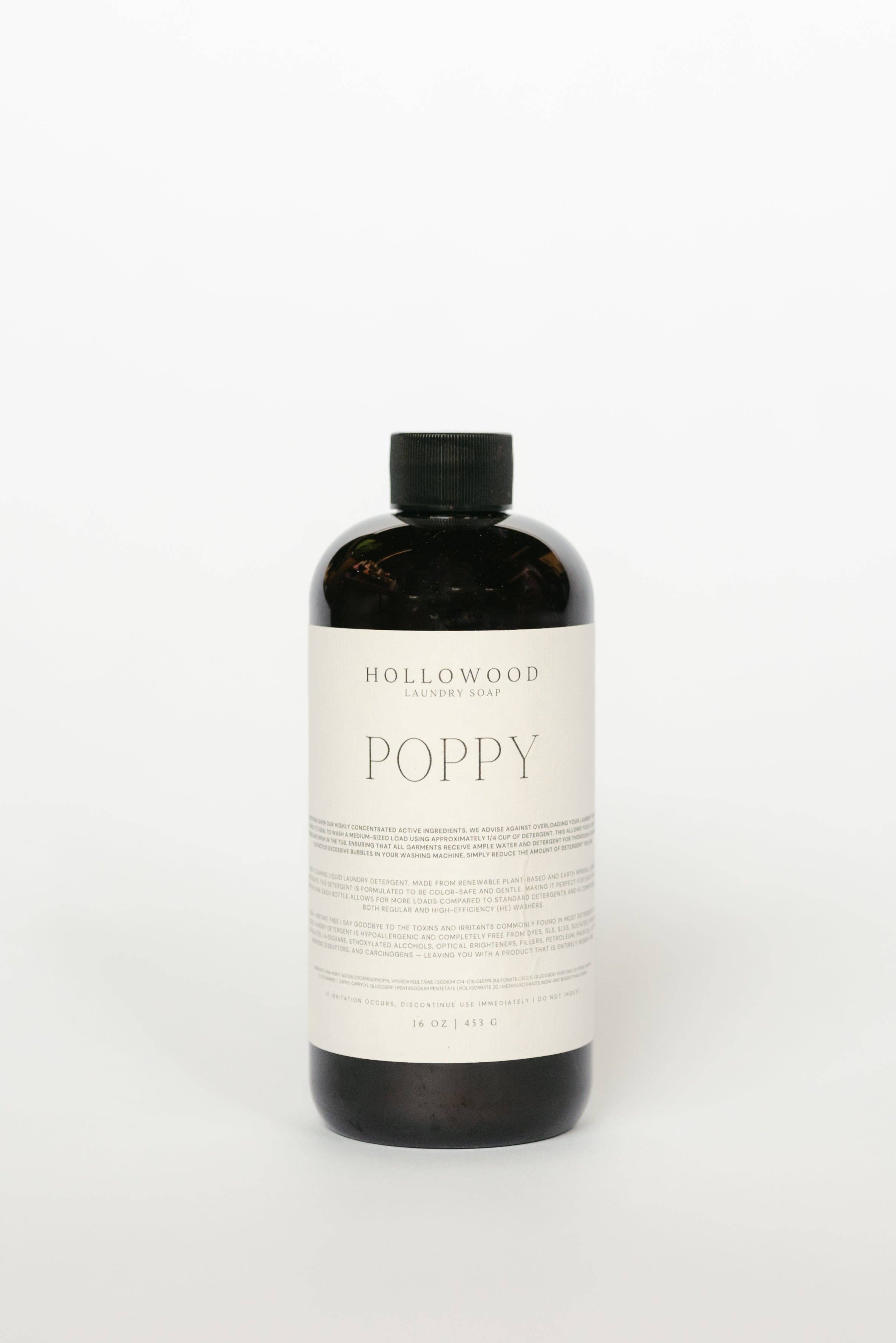 HOLLOWOOD FRAGRANCE - Wholesale Liquid Laundry Detergent - POPPY | LUXURY LIQUID LAUNDRY SOAP0
