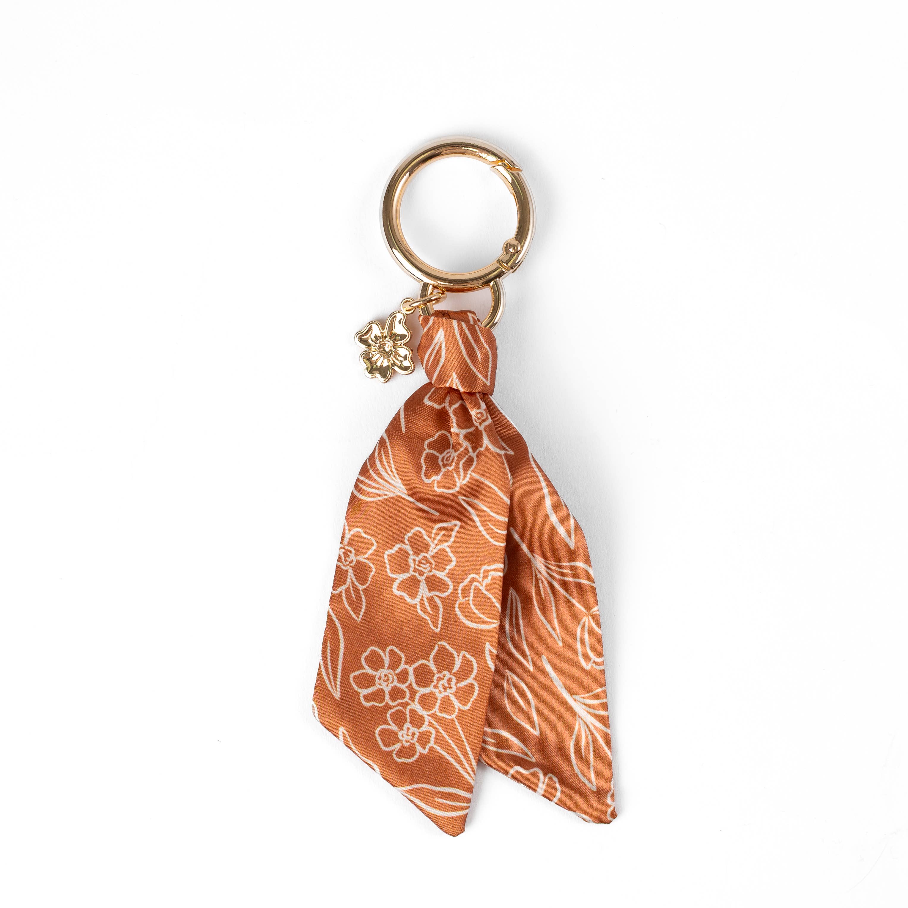 Elyse Breanne Design - Wholesale Scrunchie - Women's - Floral Satin Keychain0