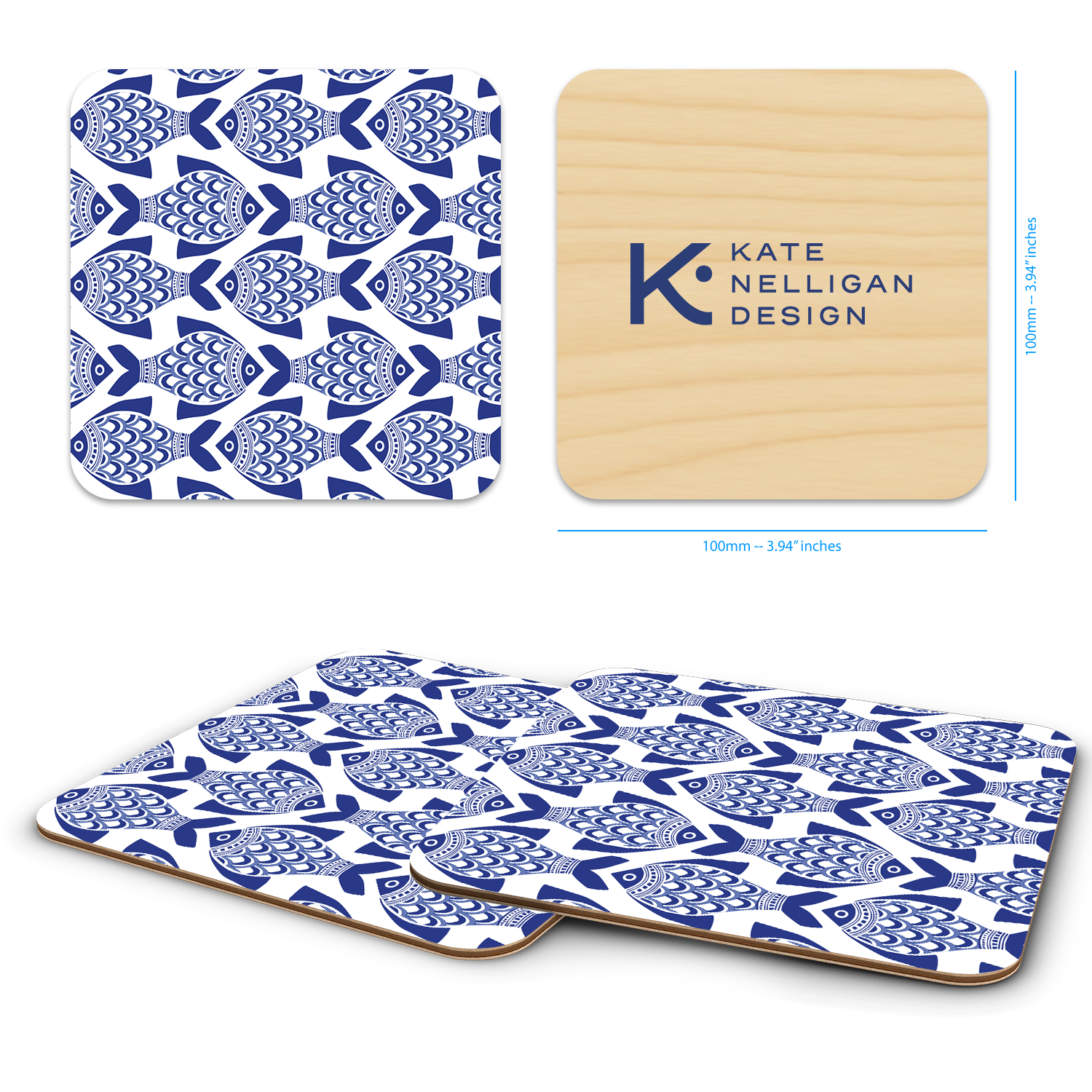 Trays4Us - Wholesale Coasters - Coastal 4"x4" Coaster Sets  By Kate Nelligan10