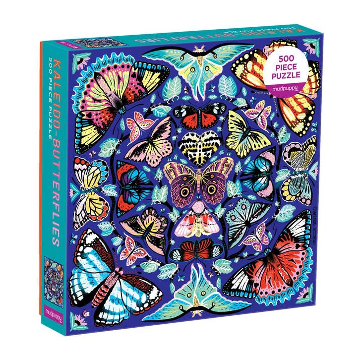 Chronicle Books - Wholesale Puzzle - Adult - Kaleido-Butterflies 500 Piece Family Puzzle