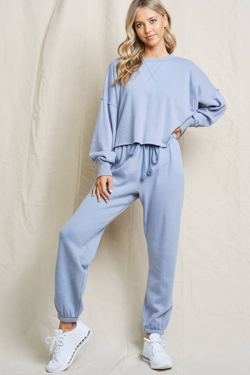 lalamia - Wholesale Pants - Women's - MPT28251-OCEAN BLUE1