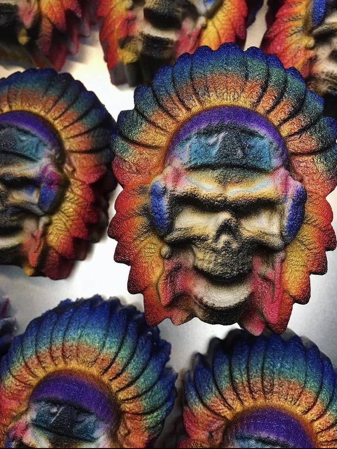 Colourful Skull Bath Bomb for wholesale by Soul Energy