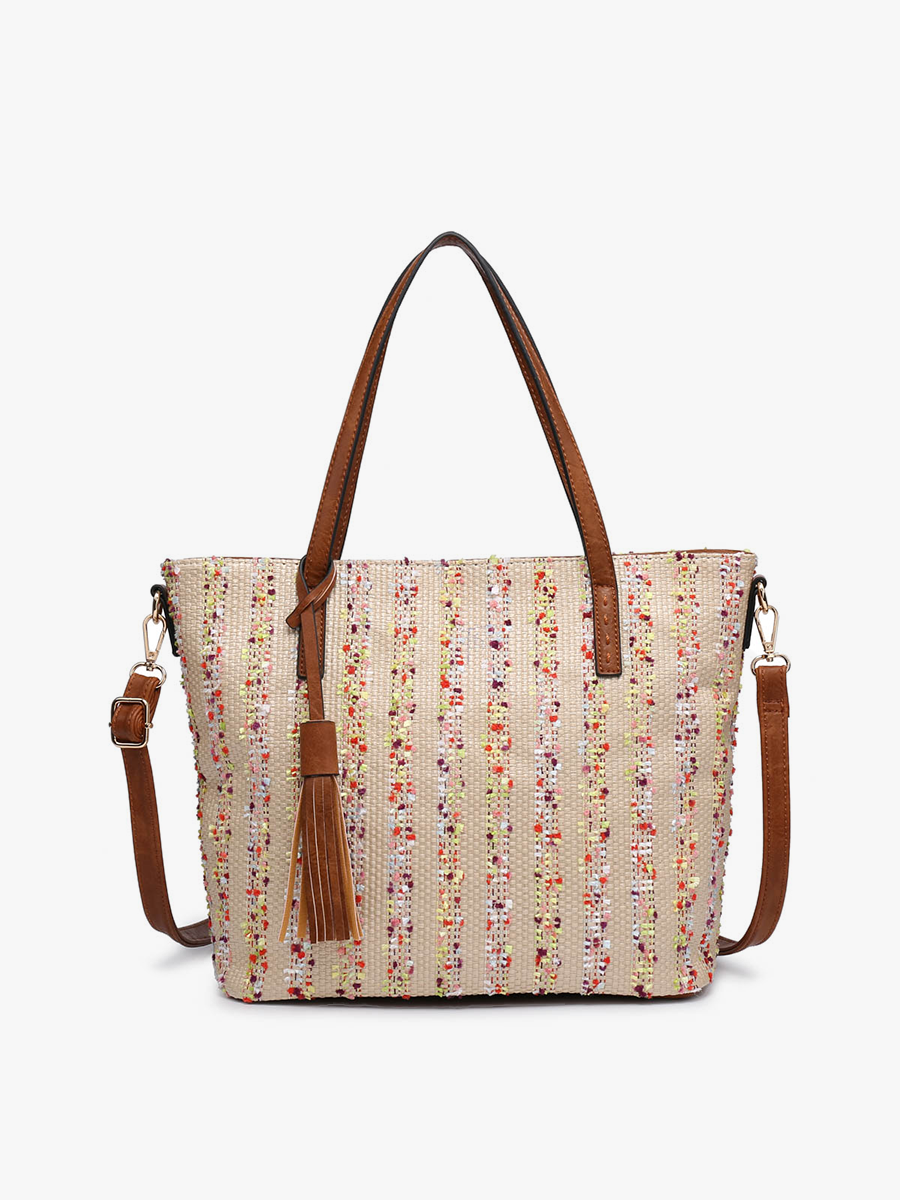 Jen & Co. – wholesale Tote bag – Women's – M1921 August 2 Tone Natural Women's Tote Bag2