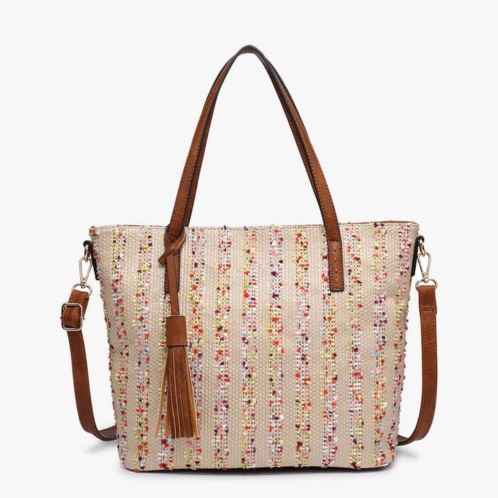 Jen & Co. - Wholesale Tote Bag - Women's - M1921 August 2 Tone Natural Women's Tote Bag3