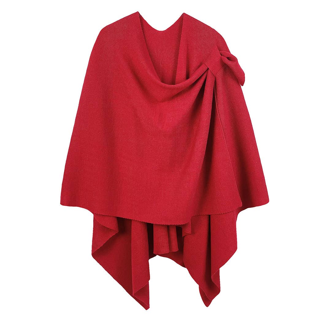 Fashion City - Wholesale Poncho - Women's - Solid Ruana with Shoulder Strap24