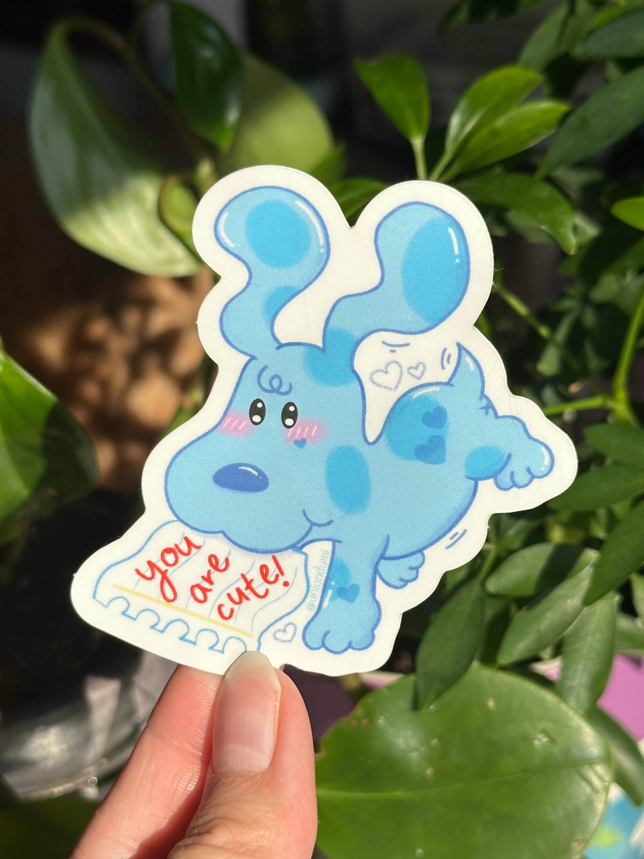 Uni & Umi - Wholesale Sticker - Nostalgic Blue Dog Sticker | Waterproof Stickers, Stationery