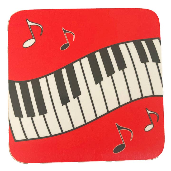 Coasters Wavy Keyboard Mugmats for wholesale by THE MUSIC GIFTS COMPANY