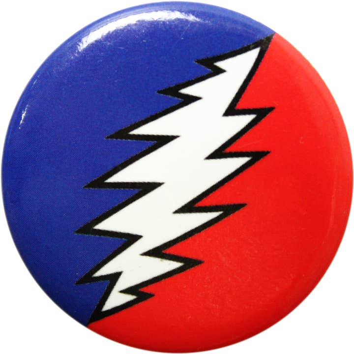 Badge à épingle - 1,25 pouce - Grateful Dead - Éclair pour la vente par Square Deal Recordings & Supplies