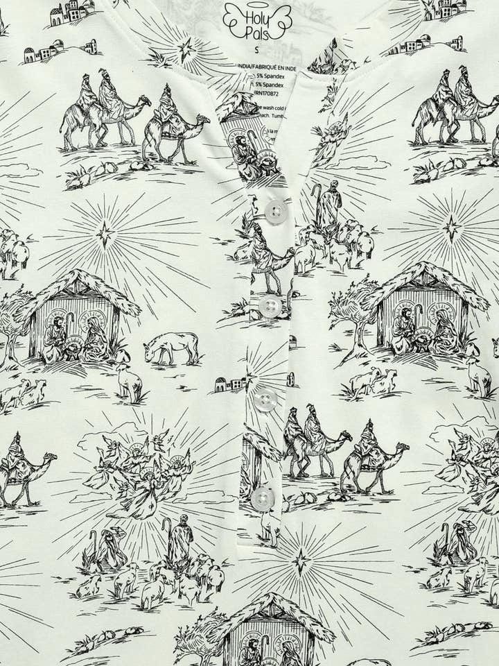 Holy Pals - Wholesale Nightgown – Women’s - O Little Town of Bethlehem Womens Nightgown PJ Cotton6